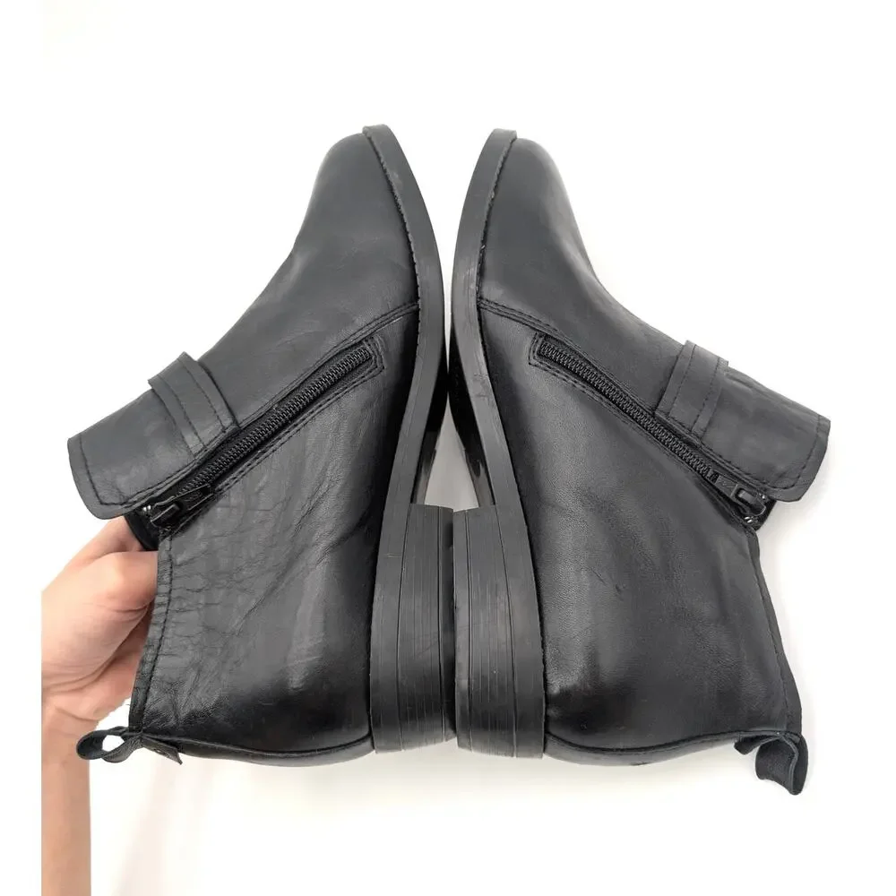 David Tate Maverick Ankle Bootie Women's Black Antique Leather Size US11W EU41